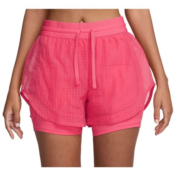 Nike Running Division Womens Large 3" Pink 2-in-1 Running Shorts FV6361-629 NWT - Picture 1 of 8